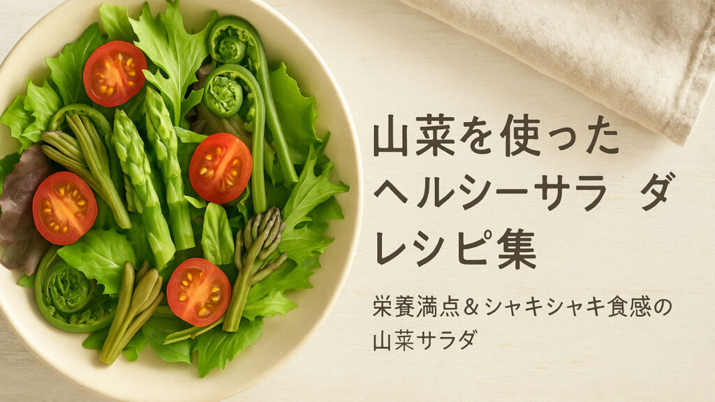 山菜を使ったヘルシーサラダレシピ集｜栄養満点＆シャキシャキ食感の山菜サラダ